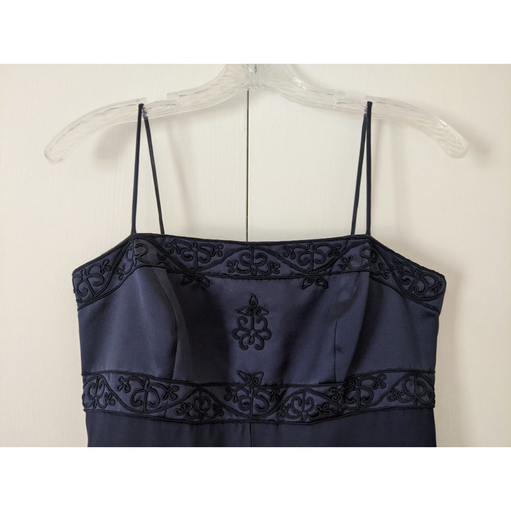 David's Bridal Michealangelo Navy Bridesmaid Dress - Picture 3 of 4